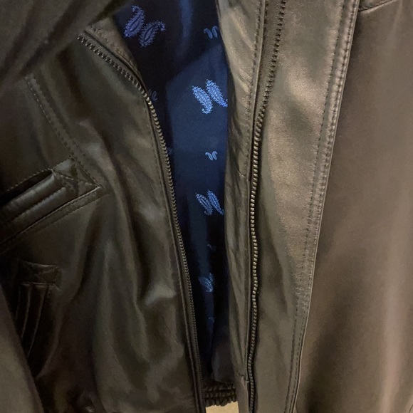 Men’s leather bomber jacket. BNWT. Beautiful jacket - Picture 4 of 4